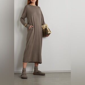 LAUREN MANOOGIAN
Alpaca And Merino Wool-blend Midi Dress Taupe size 1 small